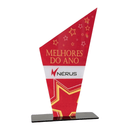 Kit Com 10 Troféus em Acrilico Personalizados 2mm 10x18cm C/base Preta