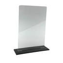 Kit 10 Troféus Acrílico Cristal 2mm Retangular 10x15cm Base Preta