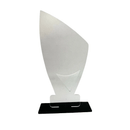 Kit 10 Troféu Acrilico Cristal 2mm 21x11cm Cbase Preta