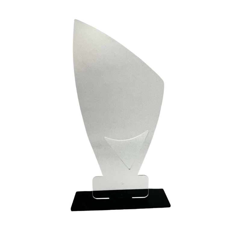 Kit 10 Troféu Acrilico Cristal 2mm 21x11cm Cbase Preta