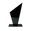 Kit 10 Troféu Acrílico Preto 2mm 10x18cm com Base Preta