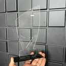 Kit 10 Troféu Acrilico Cristal 2mm 21x11cm Cbase Preta