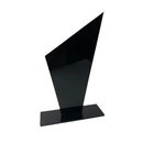 Kit 10 Troféu Acrílico Preto 2mm 10x18cm com Base Preta