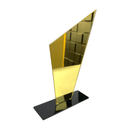 Kit 3 Troféus - Dourado, Prata E Bronze 10x18cm c/base Preta