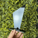 Kit 10 Troféu Acrílico Preto 2mm 10x18cm com Base Preta