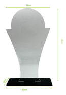 Kit 5 Troféu Acrilico Cristal 2mm 10x18cm C/base Preta 3mm