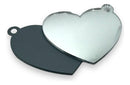 Chaveiros Coração Espelhado Para Personalizar 50 Peças