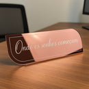 Placa Identificação Mesa Personalizada 1unid Luxo Espelhada