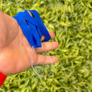 50 Medalhas Redondas 7cm Acrílico Cristal 2mm C/ Fita Azul