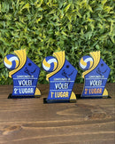 Troféu Vôlei Acrílico 18x13 C/base Preta