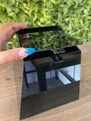 Urna Acrílico Preto Piramide 20x20x12cm