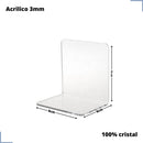 Bibliocanto Cristal Suporte Apoio Livro Aparador Lateral Par