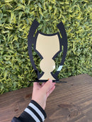 Kit 3 Troféu Taça Dourado, Prata E Bronze 25x16 C/base Preta