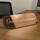 Placa Identificação Mesa Personalizada 1unid Luxo Espelhada