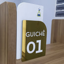 Placa Acrílico Personalizada Guichê 20x12cm