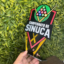 Troféu Sinuca Acrílico Preto E Dourado 16x25cm