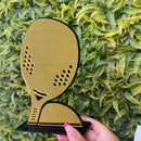 Troféu Beach Tennis Acrílico Preto E Dourado 20x15cm