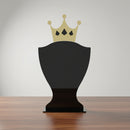 Troféu Campeão Coroa Premium Preto E Dourado 15x28