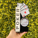 Kit 3 Troféu Poker Acrílico 13x24cm 1º, 2º E 3º Lugar