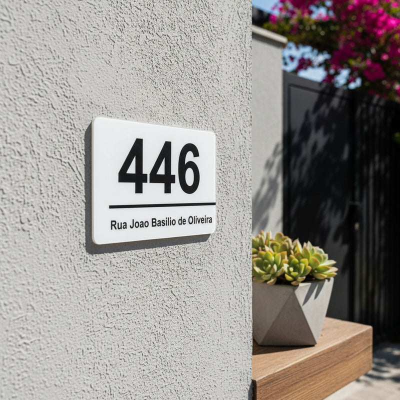 Placa Número Para Casa, Acrílico, Residencial Personalizado