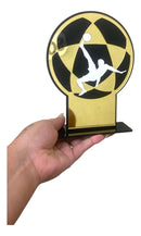 Troféu Futevôlei Acrílico Preto E Dourado 12x20cm