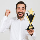 Troféu Premium Universal Preto E Dourado 13x25