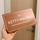 Placa Logotipo Identificação Acrílico 40x20 Espelhado Brilho