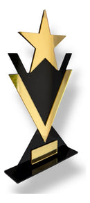 Troféu Premium Universal Preto E Dourado 13x25