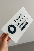 Placa Logotipo Identificação Acrílico 40x20 Espelhado Brilho