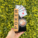 Kit 3 Troféu Poker Acrílico 13x24cm 1º, 2º E 3º Lugar