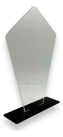 Kit 05 Troféu Acrilico Cristal 2mm 11x18cm C/base Preta