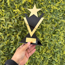 Troféu Premium Universal Preto E Dourado 13x25