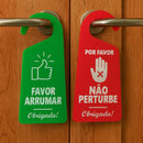Placa Aviso 2 Em 1 Porta Hotel Pousada Não Perturbe Arrumar