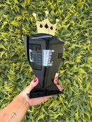 Troféu Campeão Coroa Premium Preto E Dourado 15x28