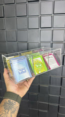 Caixa Porta Chá Divisórias 6 Nichos Tampa Acrílico Cristal