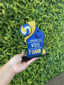 Troféu Vôlei Acrílico 18x13 C/base Preta