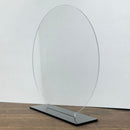 5 Troféus Redondos Acrílico Cristal 15,5cm C/base Preta