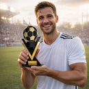 Troféu Futebol Premium Preto E Dourado 13x26