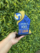 Troféu Vôlei Acrílico 18x13 C/base Preta