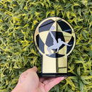 Troféu Futevôlei Acrílico Preto E Dourado 12x20cm
