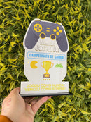 Troféu Gamer Acrílico 15x22 C/base Preta