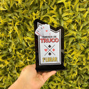 Kit 3 Troféu Truco Acrílico Preto 10x18cm 1º, 2º E 3º Lugar