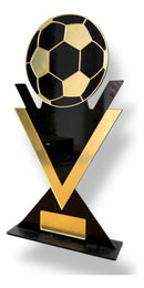 Troféu Futebol Premium Preto E Dourado 13x26