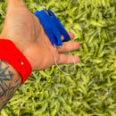 50 Medalhas Redondas 7cm Acrílico Cristal 2mm C/ Fita Azul