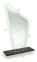 Kit 3 Troféu Acrilico Dourado 2mm 10x18cm C/base Preta